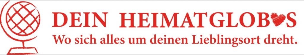 Das Marken-Logo von Dein Heimatglobus mit Claim.